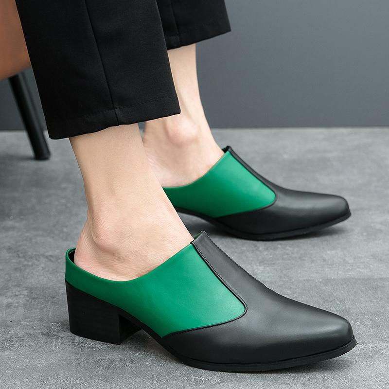 Summer Men Half Slippers Mixed Colors Shoes Male Slip On Casual Mules Moccasins Breathable Penny Loafers Zapatos Hombre