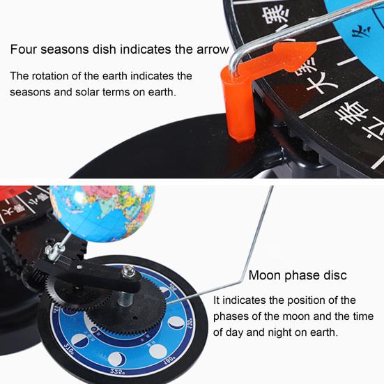 Aarde Zon Maan LED Light Earth-sun-moon Orbital Tellurion Educational Toy