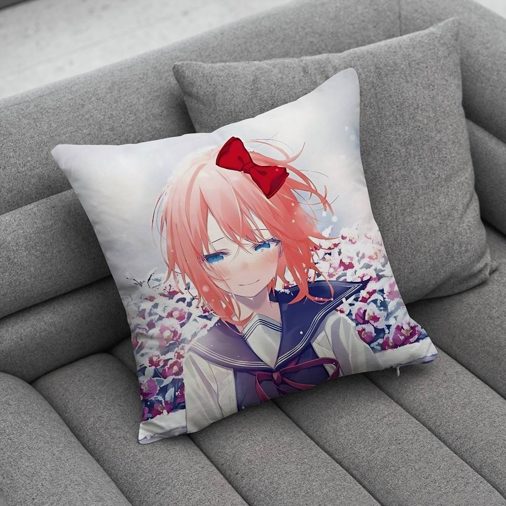 Cute SSayorisS DDLC Creative patterned pillowcases for interior decoration office living room home