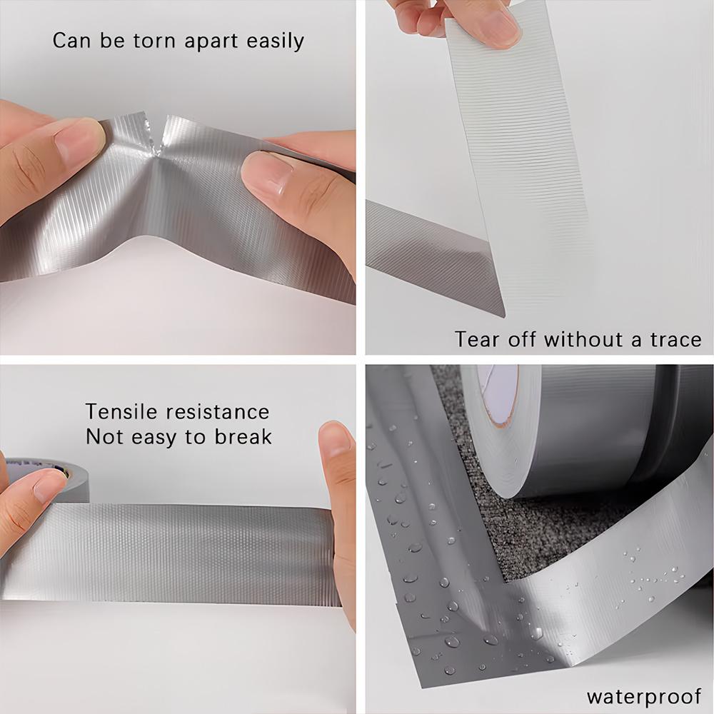 1Roll Waterproof And Tear-Resistant 20.12m Professional-Grade Silver Tape - PVC Material, Suitable For Home Repairs And Sealing, Compatible With