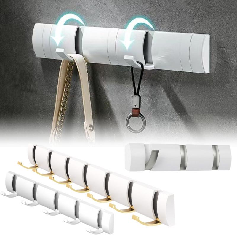 Mounted Hook Wall Floating Coat Rack Space Saving High Load Bearing Solid Color