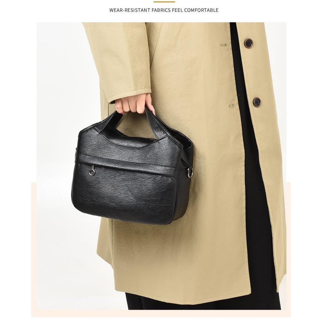 Shoulder Bag Unisex PU Adjustable Strap American Vintage Daily Commute