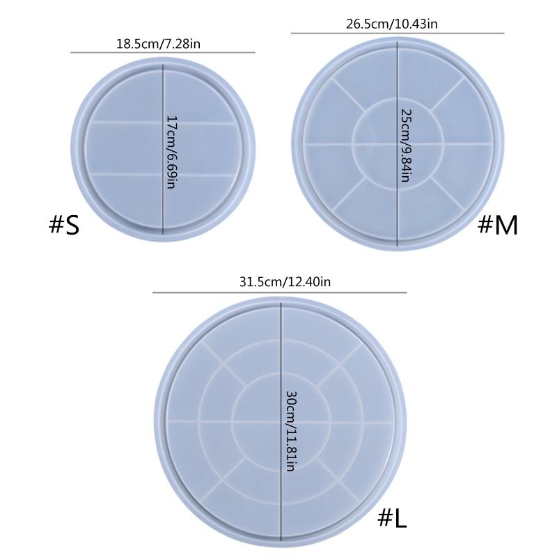 Round Tray Silicone Mould Fruit Plate UV Resin Mold Serving Board Epoxy Mold Handmade Ashtray Mold Handmade Coaster Mold