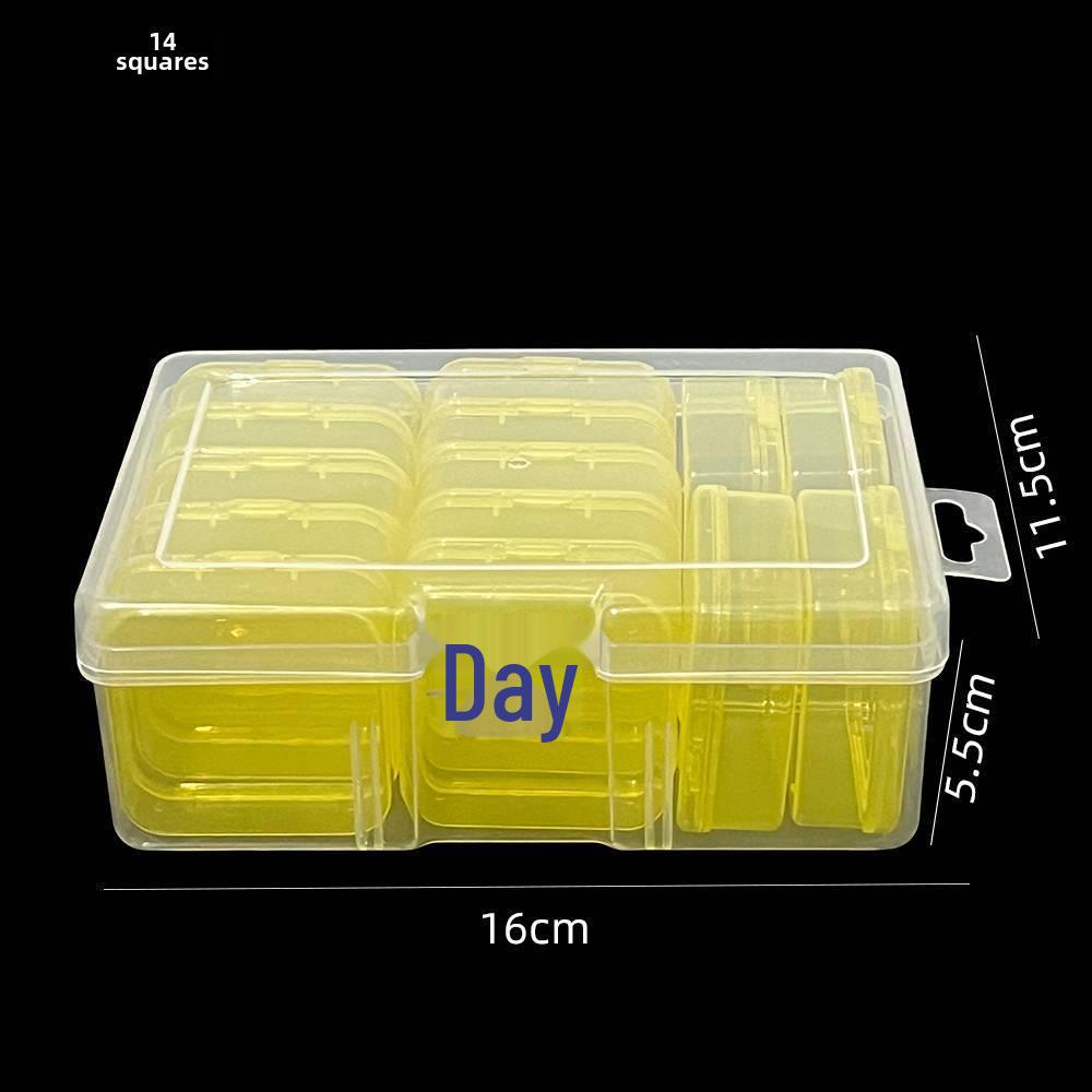 

14-секционная прозрачная пластиковая коробка для хранения бусин и аксессуаров