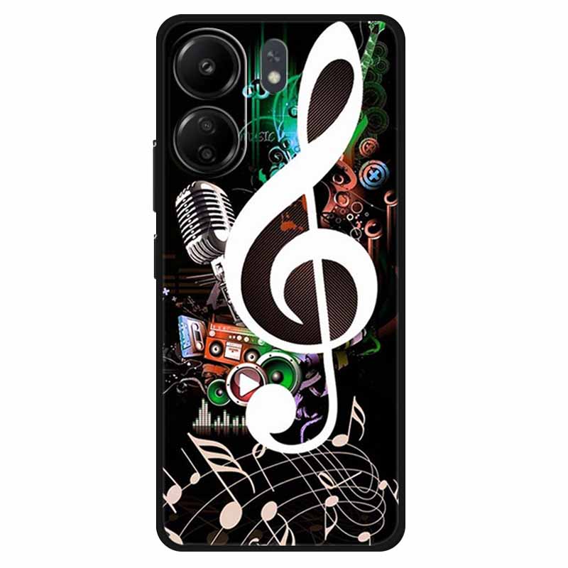 Funda For Xiaomi Poco C65 Case Soft Lion Wolf Black Shockproof Back Cover for Poco C65 C 65 Soft Case Poco C65 Cool Soft Bumper
