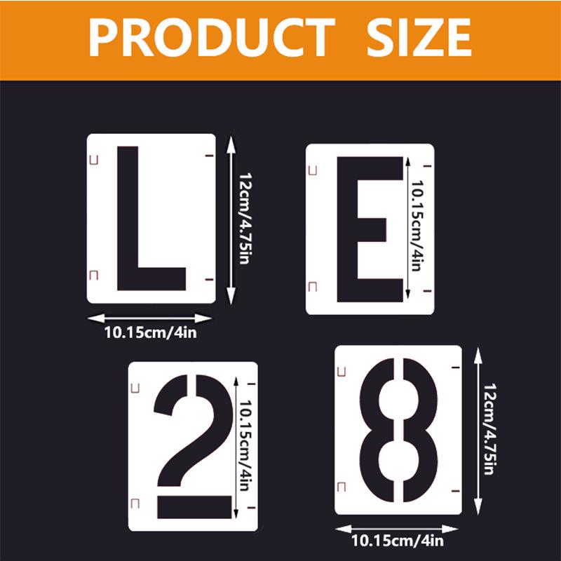 Hollow Interlocking Letter & Number Stencils for Kids' DIY Wall Painting & Graffiti