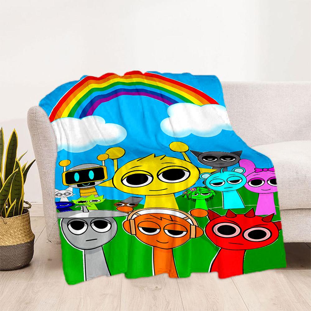 Rainbow Friends Adventure Flannel Blanket-Soft and Suitable for Sofas,Beds,Offices,Travel,All Seasons,Great Gift for Holidays and Birthdays.