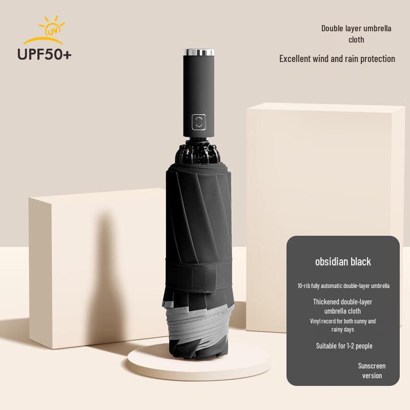 Nanqiao Fully Automatic Reflective Black UV Inverted Umbrella