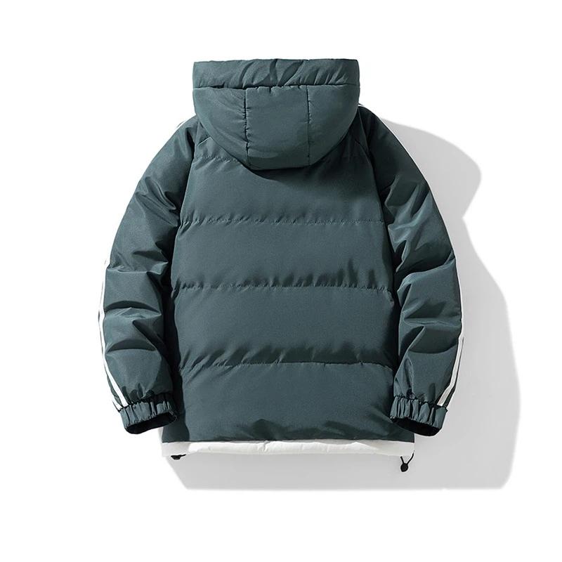 Zimowy trend dla par Luźna i ciepła gruba kurtka z bawełny puchowej