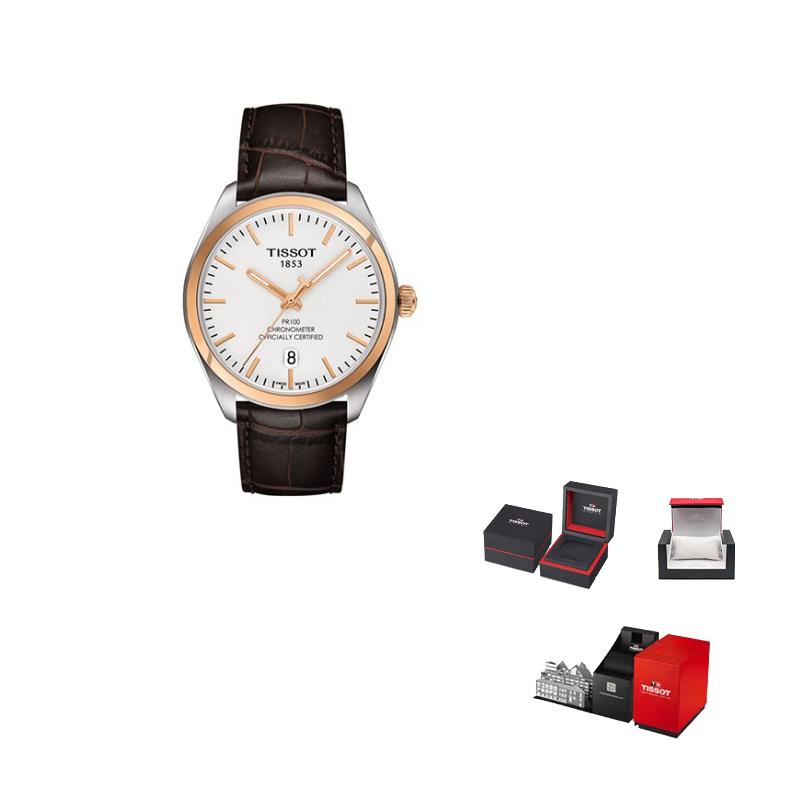 

TISSOT PR100 Collection Quartz Movement Men s Watches Watch 39mm White Dial Stainless Steel Case Leather Strap T101.451.26.031.00 White Dial