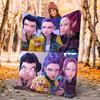 KPOP Hunter Flannel Blanket Soft Warm All-Season Throw, Design for Camping, Car Travel, Hiking Sofa, Bed, Office Perfect Gift for Parties
