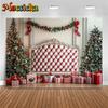 Mocsicka Fundal Fotografie Crăciun Cameră Pom de Anul Nou Decor Cap de Pat Petrecere de Sărbătoare Familie Fundal Studio Tapet