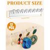 12Pcs Self-Adhesive Necklace Organizer, Necklace Holder Wall Mounted, Hanging Jewelry Organizer with 8 Hooks for Necklaces, Bracelets, Rings,