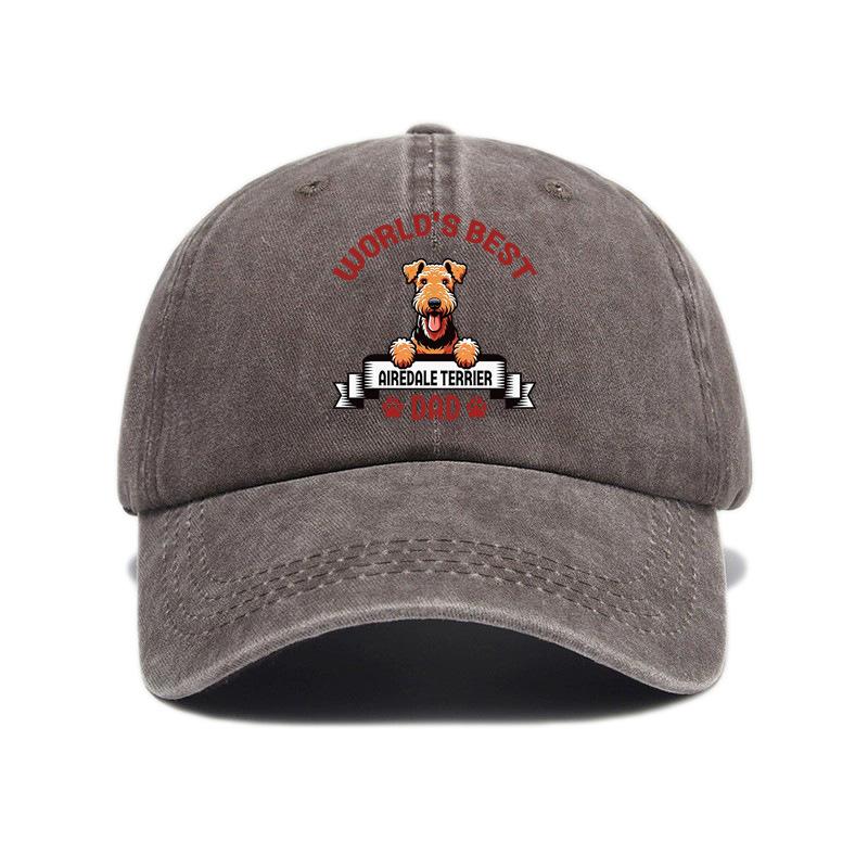1 Adult Dog Print Washed Baseball Cap, Minimalist Retro Style Casual Soft Adjustable Dad Cap, Perfect Gift Adjustable