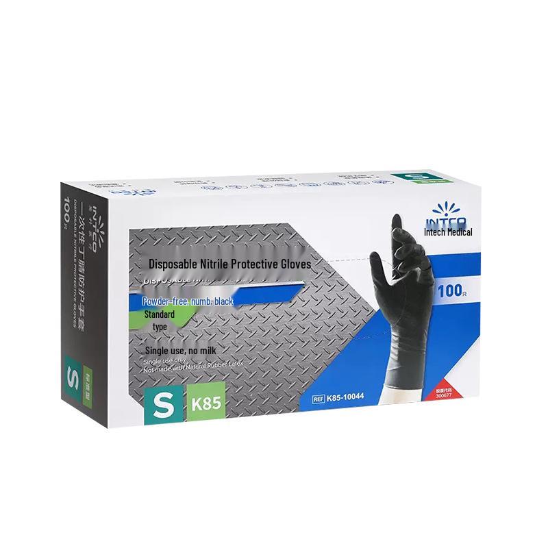 Inco Extra Dicke, strapazierfähige Nitrilhandschuhe - Puderfrei, ölbeständig, lebensmittelecht für Küche, Catering und Reinigung.