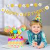 Adorable Daisy Themed Happy Birthday Flags For Kids Party Decoration Setup And