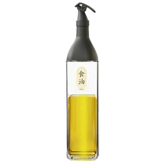 500ml Clear Glass Oil Bottle Leak-Proof Seasoning Storage Bottle Cook Seasoning Oil Soy Sauce Jar Vinegar Pot Dispenser