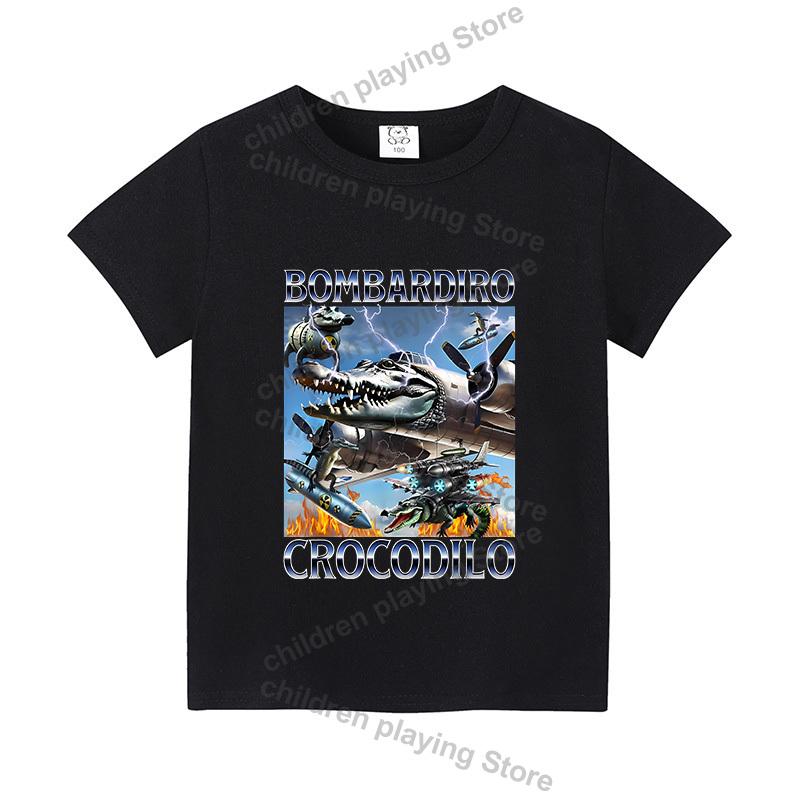 

Італійська Серія Маразму Літній Одяг Короткий Рукав Гарячий Штучний Інтелект Тварини Дитяча Футболка Дихаюча Мила Хлопчики Дівчатка Базовий Топ Подарунок на День Народження 150