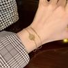 Retro Double Layer Racquet Fu Hang Tag Bracelet for Women's Instagram, Small and Luxury Design, Exquisite and Simple Personalized Handicraft