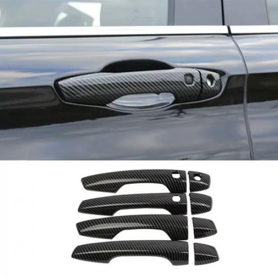 For Mitsubishi Outlander 2022 2023 Carbon Fiber Exterior Door Handle Cover Trim