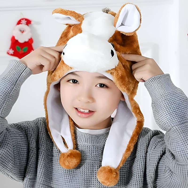 Luvian 2026 Limited Edition Horse Headgear, Winter Animal Hat, Horse Cap, Kigurumi, 2026 Year of the Horse, Christmas Costume, Perfect for New Year's
