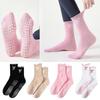 Baumwoll Pilates Socken Rutschfeste Griffigkeit Mittellange Socken Schleife Yoga Socken für Damen