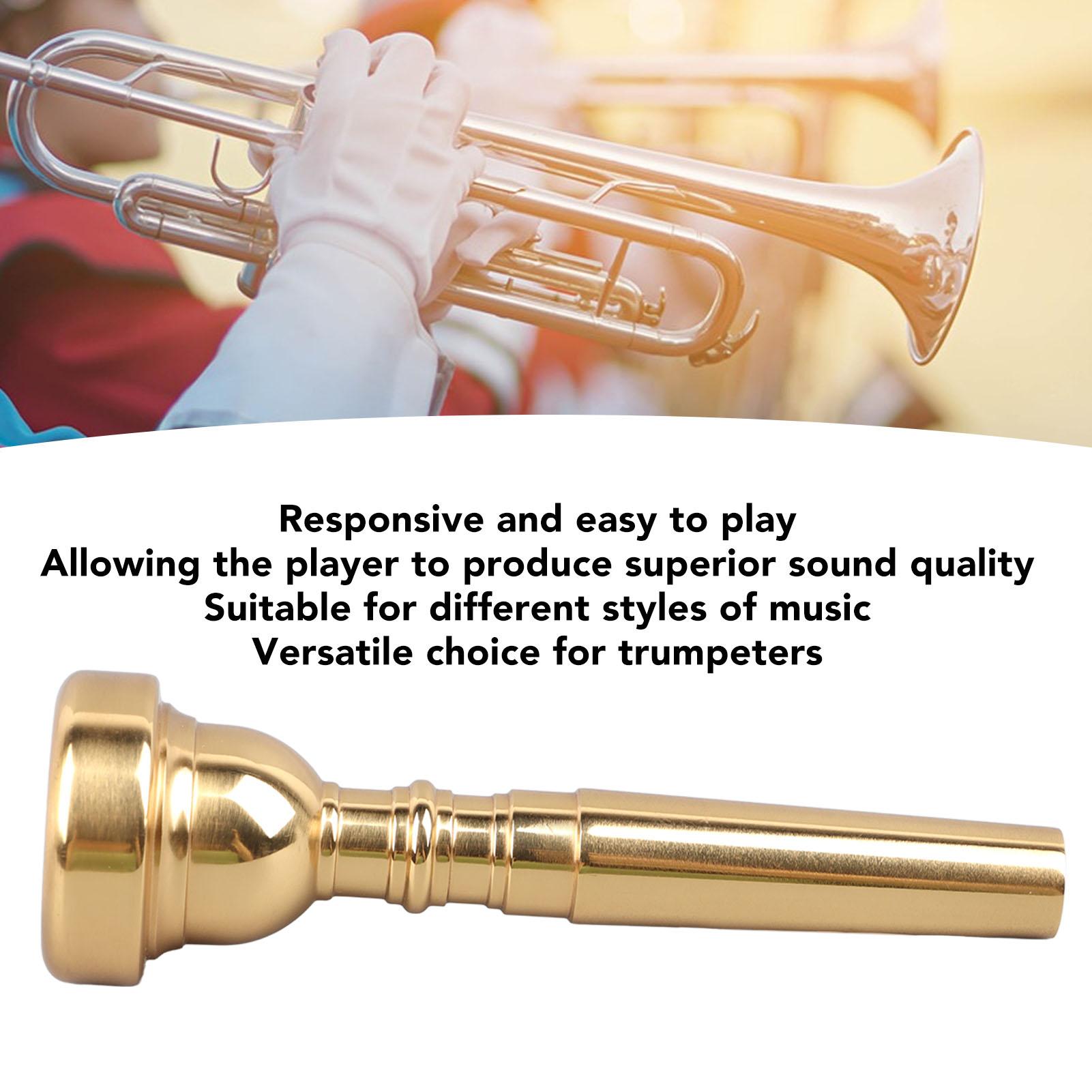 

Мундштук для труби Металевий Духовий Музичний Інструмент Запасні Частини Аксесуари для Трубача Золотий