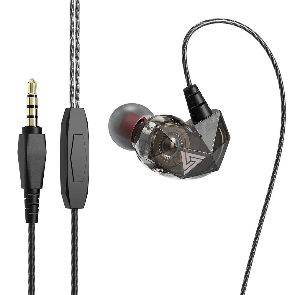 Original QKZ AK2 3.5mm Wired Earphones Dynamic HIFI Bass In-ear Earbuds Music Headphone Sport Noise Cancelling Headset with Mic