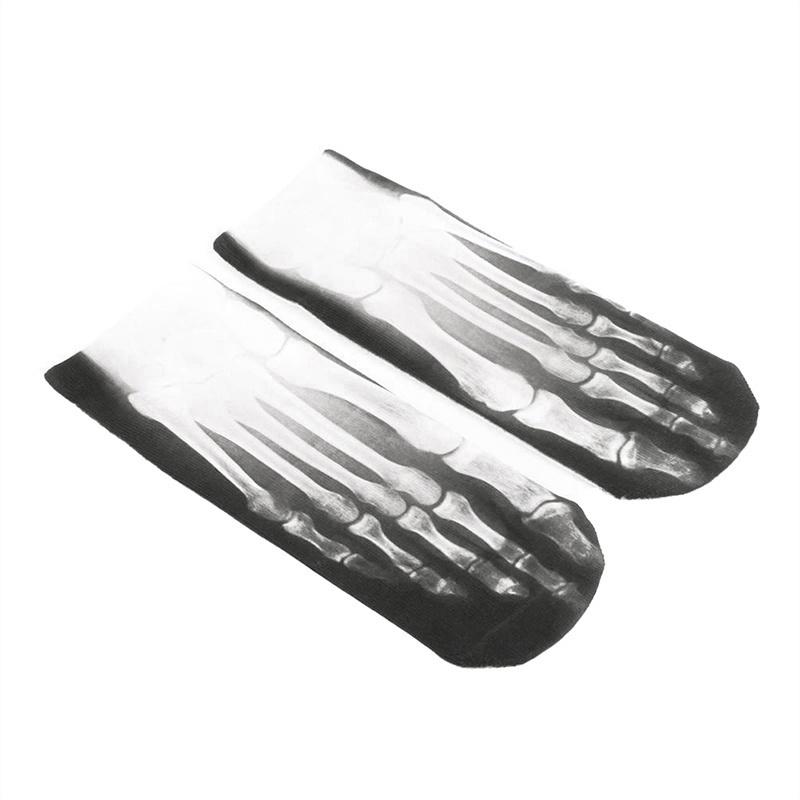 1 Pair Hallowmas Casual 3D Printed Low Cut Ankle Bone Socks Cotton for Mens/Womens funny socks