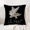 L-Lil Peep H-Hell Boy Pillow Case Natural Linen Organic Fabric Double-Sided Printing Breathable Perfect For Home Decor