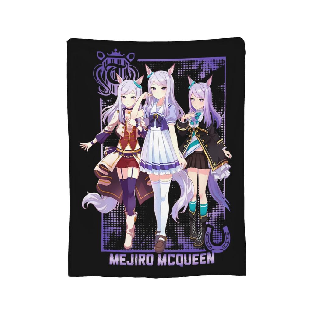 Uma Musume Pretty Derby Blanket Fleece All Season  Portable Lightweight Thin Throw Blankets for Sofa Bedroom Bedspreads