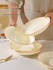 Retro Cream Style Deep Soup Plate - 2025 Underglaze Breakfast & Rice Tableware.