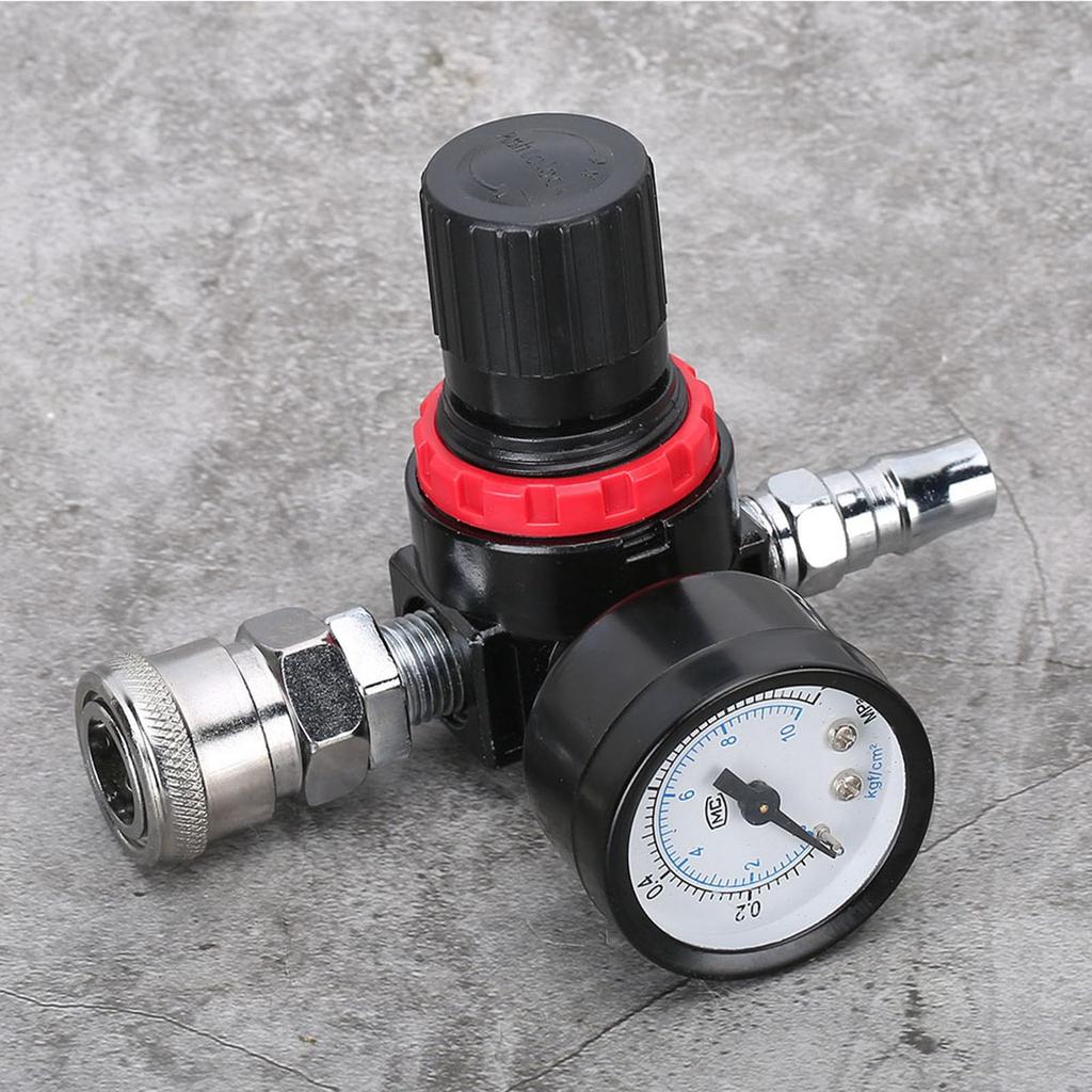 Qiilu 1/4" Regulator, Pressure Reducing Valve, Air Adjustment Valve, HVLP Diaphragm Control for Spray Guns