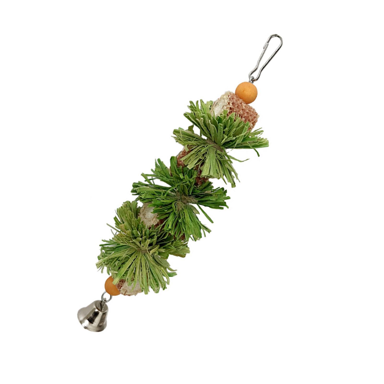 

Pet Bird Shredded Chewing Toy Durability Corn Cob And Vine Ball Chew Toy for African Grey Macaws and Cockatoos B