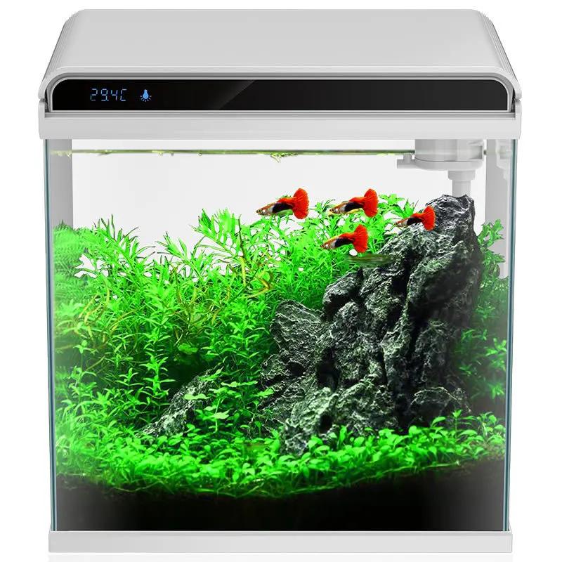 Glass Bowl Aquarium Fish Tank Living Room Vivarium Small Box Aquarium Fish Tank Office Home Desktop Peceras Fish Products