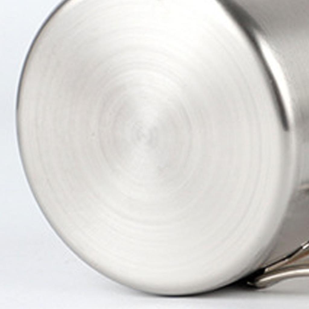 Stainless Steel Camping Cup with Lid Rust Prevention Foldable Camping Cup for Outdoor Hiking