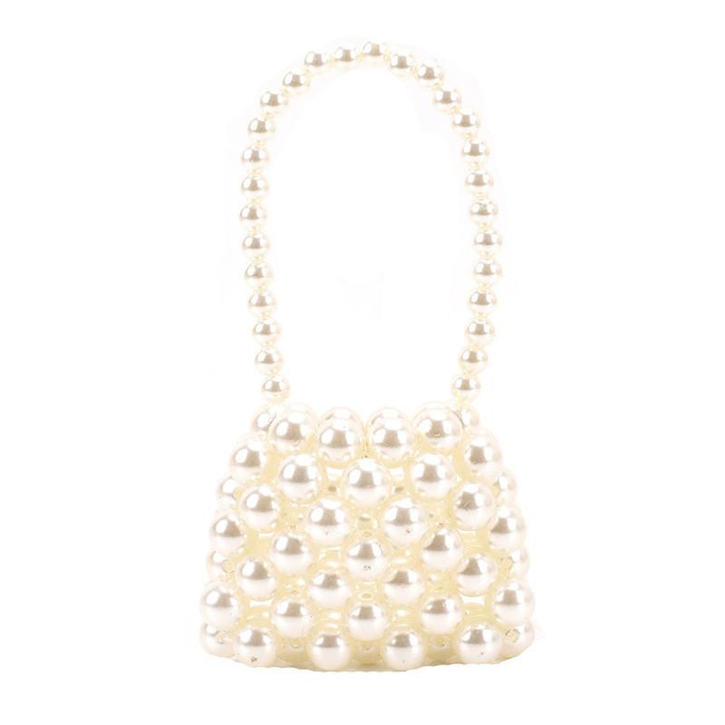 

Elegant Mini Pearl Bag For Children Versatile Beaded Design With Breathable Structure Large Pearl Handle