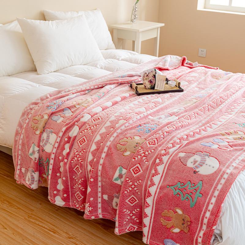 New soft snowflake fleece blanket household student dormitory blanket air conditioner blanket multi-purpose blanket fleece blanket