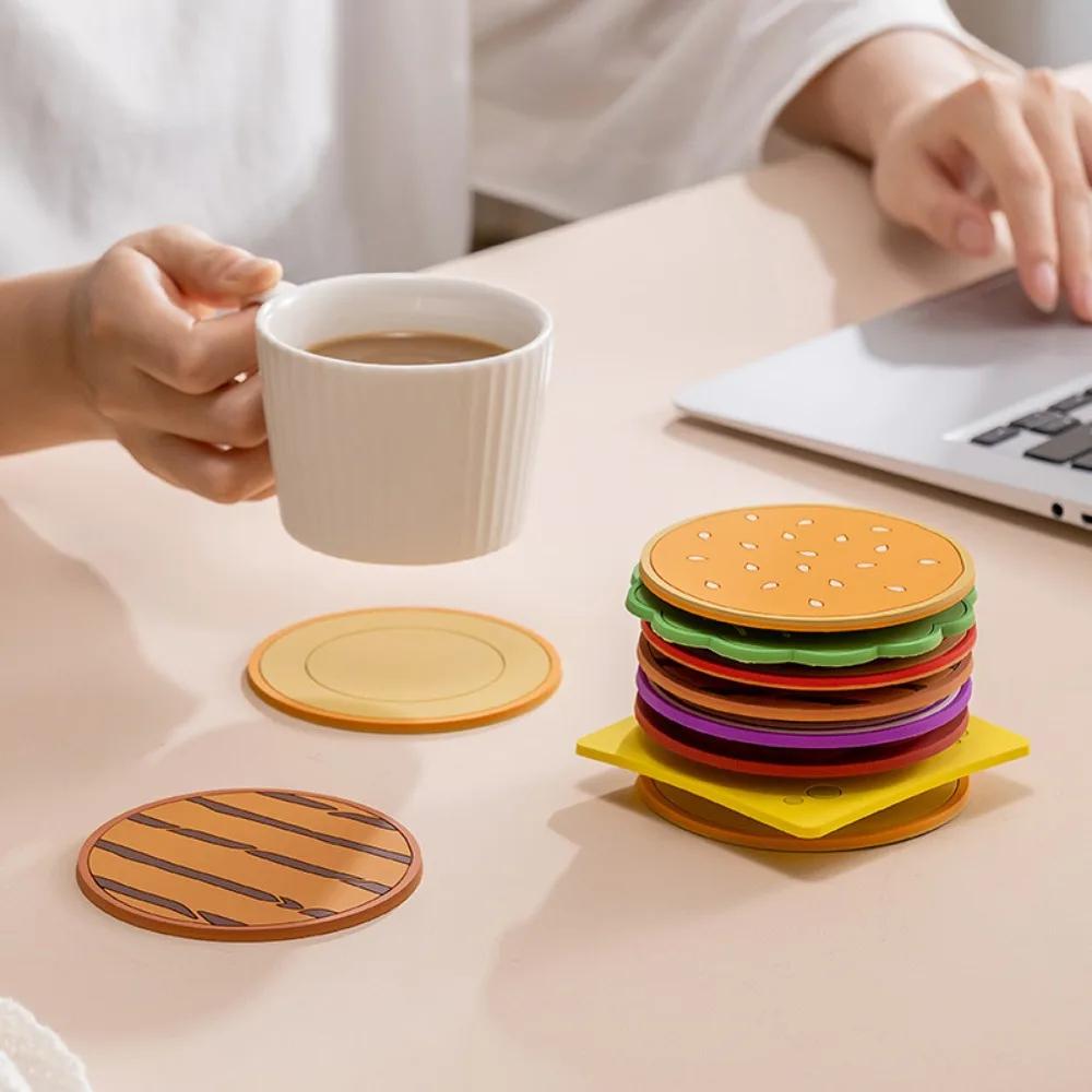 1PC Waterproof and Oil Proof Cup Mat PVC Coffee Cup Anti Slip and Heat Insulation Mat Household Cup Mat Set Placemats for Table