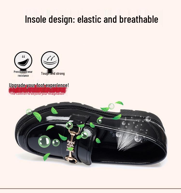 Damen Sommer Slipper aus weichem Leder: Lässig, Niedriger Absatz, Dicke Sohle, Lackleder