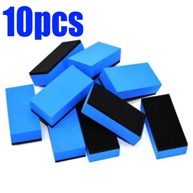 1-30PCS Car Ceramic Coating Sponge Applicator Glass Nano Wax Coat Sponges Blue Square Sponge and Cloth Car Cleaning Brush