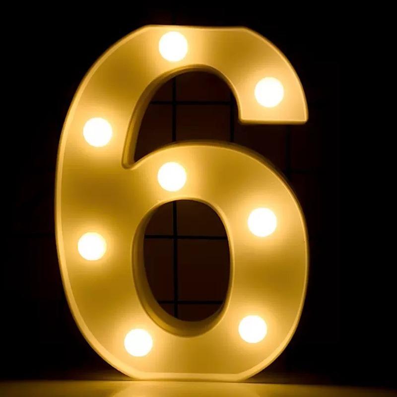 Alphabet Letter LED Nights Lights Number Lamp Decor Party Room Birthday Wall Wedding Home Decorations Personalised Ornaments