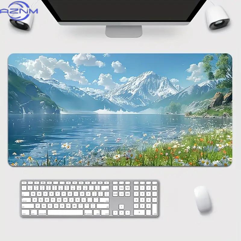 Brand Xl Gaming Mouse Pad Iron Art Desk Mat NonSlip Washable Rubber Backing Thick Dynamic Art Pc Keyboard Office Study