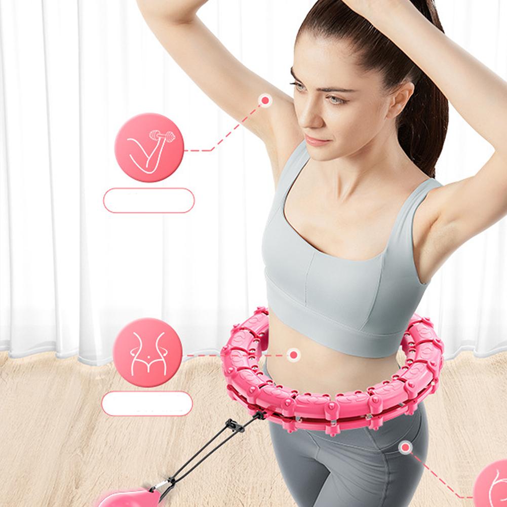 Kolip 24 Knots Plus Size Weighted Hoop Infinity Fitness Weight Loss Detachable Hoops Smart Noiseless Hoop For Women