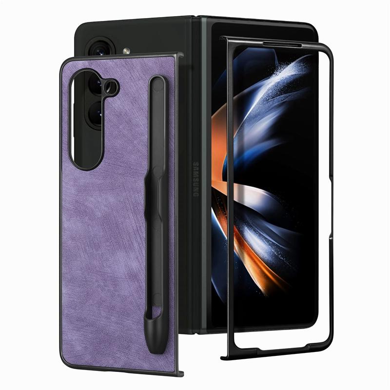 For Samsung Z Fold 6 Pencil Slots Hard Shell case Cover, Protective case for Galaxy Z Fold 3/Fold 4/ Fold 5