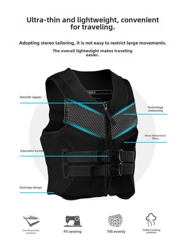 Swimming & Fishing Life Jacket for Kids and Adults - Thickened Buoyancy Vest