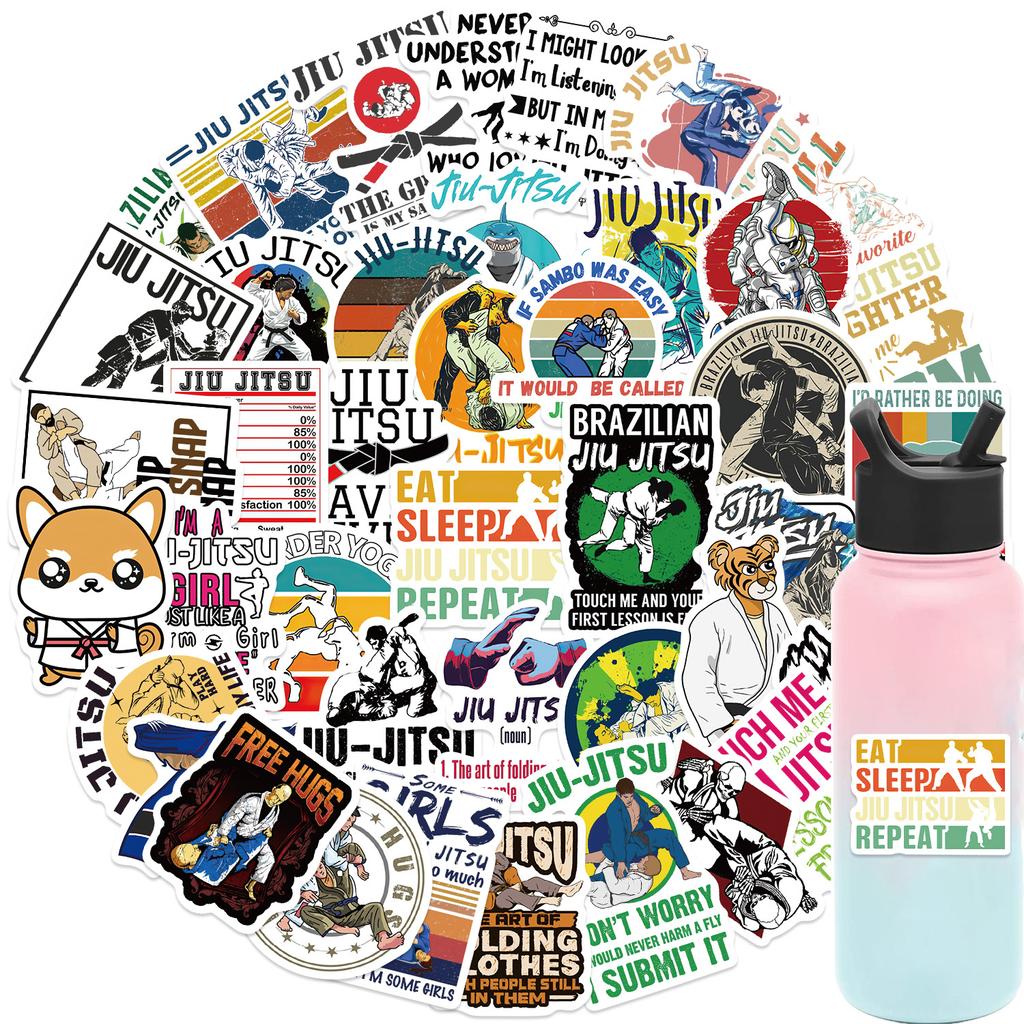 50 Cartoon Jiujitsu Graffiti Stickers Decorate Guitar Notebook Suitcase DIY Waterproof Stickers