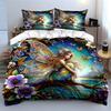 Fairy Art Decor Set Bedding Set With 1 Duvet Cover 2 Pillowcases Single Double King Queen, Gift
