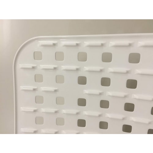 Richell Jumbo Sink Mat, White, 66.5 X 33.5 X 0.8 Cm, Shelly, Antibacterial