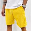 Men's Retro Corduroy Shorts, Casual Loose And Textured Shorts, Solid-color Sport Knee-length Pants